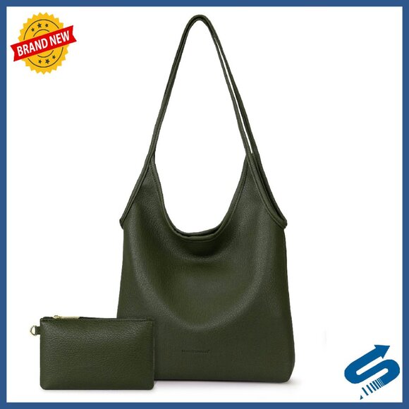 Soft Vegan Leather Hobo Bag - Spacious Shoulder Purse for Daily Use